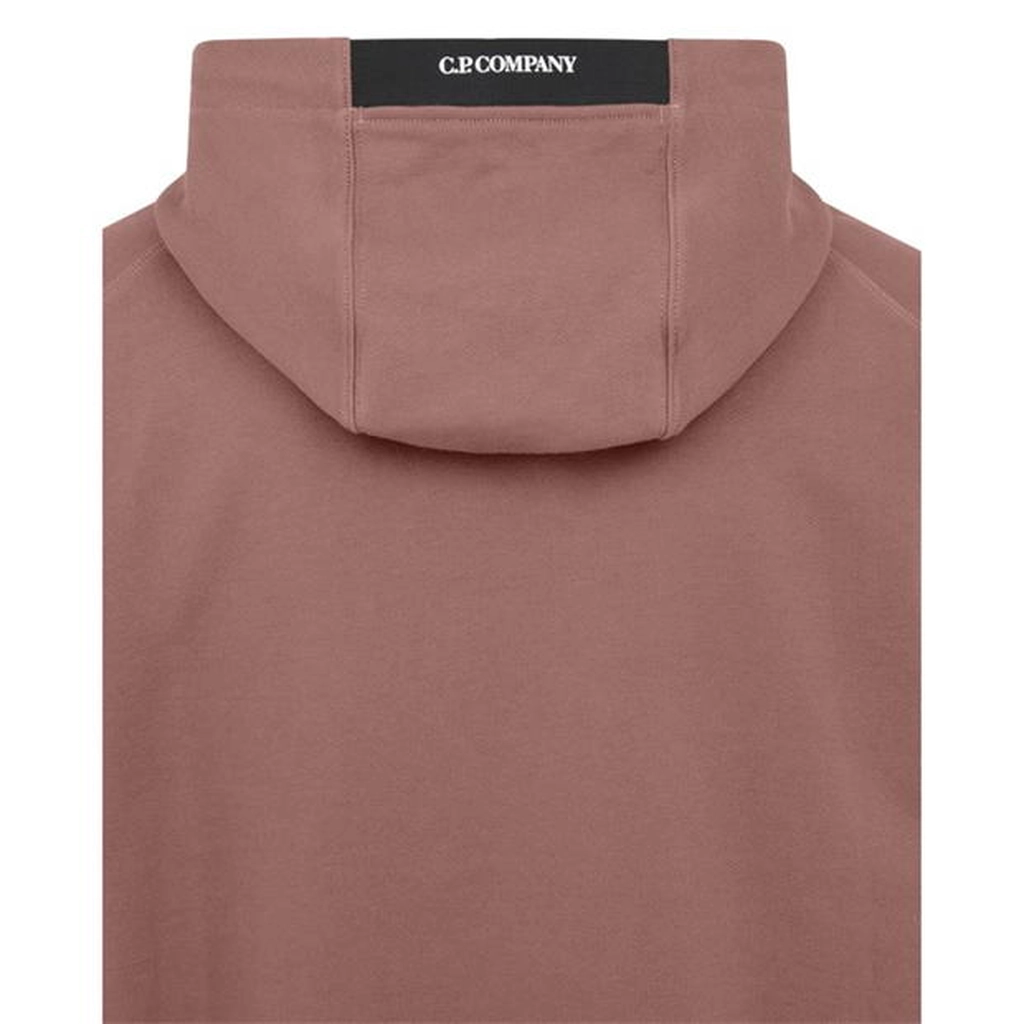 CP Company Diagonal Raised Fleece Hoodie - Pink